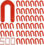 DGSL Tile Leveling System Tile Spacers 1/8 Inch, 500 pieces Horseshoe Shim U Shape Plastic Tile Leveling Clips for Various Types of Tile Leveling (Red)