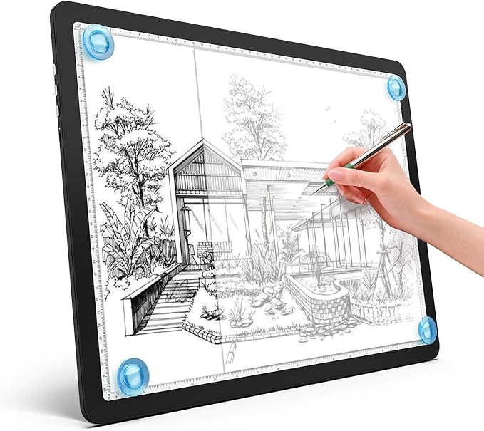 Heanolier A3 Artist tracing Light Box Copy Table,(18.2" L x 13.4" W) Super Bright Magnetic Light Pad with Side Buttons,USB-C Power Dimmerable Light Board for Diamond Painting,Tattoo Drawing,Sketching