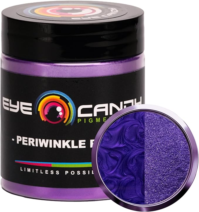 Eye Candy Pigments Premium Purple Mica Powder - Periwinkle Purple (25gr) - for Epoxy, Resin, Soap, Paint, Woodworking, Acrylic Pouring, Bath Bombs, Fishing Lures - DIY Arts and Crafts Additive