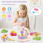 Fabric Flower Bouquets Toys, DIY Arts and Crafts Toys for Kids 4-8, Making Kit Build Own Bouquet, DIY Educational Activities Flower Making Kit Toys for Toddlers, Birthday Gifts for Girls