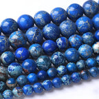 48PCS 8MM Lapis Blue Beads Stone Energy Healing Beads for DIY Jewelry Bracelet Necklace Making 15Inch