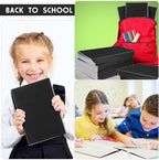 Handepo 100 Pack Composition Notebooks A5/A6 Ruled Lined Composition Kraft Notebooks Bulk Soft Cover Journals Travel Diary Memo for Students Classroom Office Supplies(A5,Black)