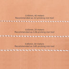 WUTA Leather Waxed Thread Round Polyester Sewing Threads with 12 Pcs Needles and Storage Bag Leather Craft Hand Stitching Line DIY Bracelet Thread Repair Work Cord (0.45mm