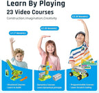 makerzoid Coding Robot Toy for Kids 6+, 100+ in 1 APP Control Robots Building Toys, Programmable Scratch Coding Kit with 23 Video Courses,Birthday Children's Day Gift for Kids (370 Blocks)