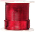 Mandala Crafts 14 Gauge Anodized Aluminum Craft Wire for Jewelry Making – 330 FT Colored Flexible Silver Copper Black Pink Ice Blue Red Wire - Bendable for Bonsai Armature Crafting Sculpting