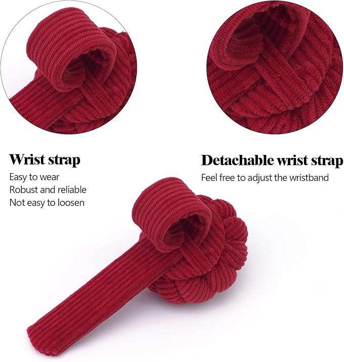 Wrist Pin Cushions, Sewing Needle Cushion kit with 1Pcs Elastic Strap Finger Ring Pincushions, Adjustable Strap Handcraft Needles Holder for Sewing and Quilting.(Red)
