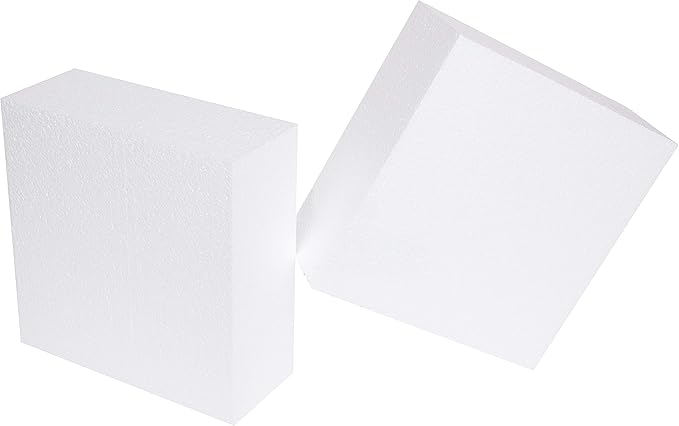 Silverlake 10x10x4 Craft Foam for Styrofoam Block Projects (2-Pack)