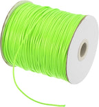 MECCANIXITY Waxed Cord 1.5mm Waxed Polyester Cord 175 Yard Wax String for Bracelet Making,Necklaces, Beading,Jewelry Making and DIY Crafts(Bright Green)