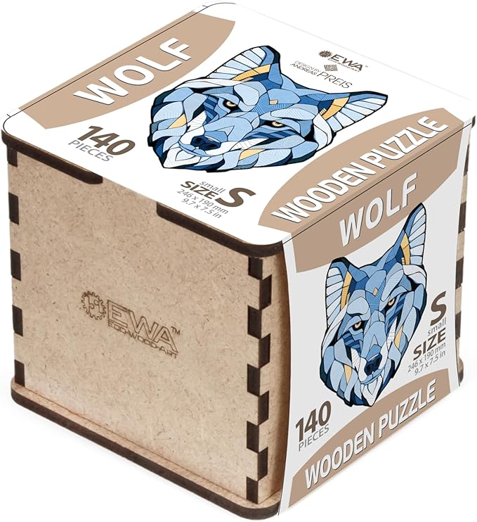 Wolf S Wooden Puzzle - a Captivating 140-piece Challenge for Puzzle Eenthusiasts and Home Décor