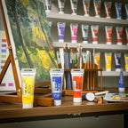 MEEDEN Acrylic Paint Burnt Sienna: Bundled with Titanium White Color - 100ml/3.38oz x 2 Bulk Heavy Body Acrylic Paint Tubes for Outdoor Home Plein Air Travel