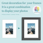 MBC Mat Board Center, 5 Pack 8.5X11 for 5X7 White Picture Mats Frame Mattes, Bevel Cut, Acid Free, 4-Ply Thickness