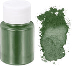 uxcell 10g/0.35oz Cosmetic Grade Mica Powder, 600 Mesh Mica Powder Natural Resin Epoxy Pigment Powders for Casting Resin, Candle Dye, DIY Nail Polish and Lip Gloss, Olive Green