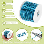MECCANIXITY 9 Gauge Anodized Aluminum Craft Wire Bendable Bonsai Training Wire 56 Feet 3mm for Sculpting Crafts Wreath Floral Beading Jewelry Making, Blue