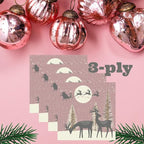 20-ct 13x13 Christmas Paper Decoupage Napkins, 3-Ply Servilletas Tissue Napkin for Dinner and Parties, Disposable Napkins (Santa Sleigh)