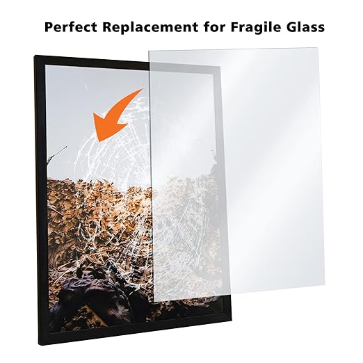 Egofine Plexiglass Sheets Acrylic Sheets 6 Pack of 8x10’’ 0.04 Thick Clear Plastic Cast Transparent Plexi Glass for Crafting Projects, Replacement Picture Frame Glass, DIY Display, Easy to Cut
