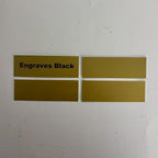 Blank Metal Plates for Laser Engraving - 4 Pack | Aluminum Sheets 0.020" Thick | CO2, Diode, Fiber Laser Compatible | Multiple Sizes & Colors (Gold (engraves black), 3x11.25 inch)