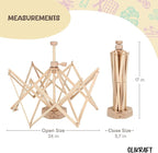 Olikraft Wooden Yarn Swift | Lightweight Reverse Yarn Umbrella Swifts | Ball Swift | Skein Winder | No Clamp Required (Patented)