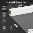 SuFly Tracing Paper Roll, 12 Inch x 50 Yards Trace Paper Roll, 32 lb White Art Paper Translucent Pattern Paper for Sewing, Drawing, Sketching, and Gift Wrapping.