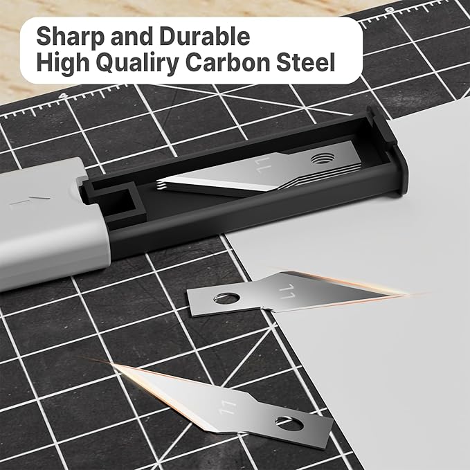 3 PCS Exacto Knife,Hidden Blade Design at The End,Comes with 5 Spare High Qualiry Carbon Steel Exacto Knife Blades. Craft Knife for Crafting, Arts,Modeling,Scrapbooking,Stencil,DIY Projects.Red