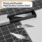 5 PCS Exacto Knife,Hidden Blade Design at The End,Comes with 5 Spare High Qualiry Carbon Steel Exacto Knife Blades. Craft Knife for Crafting, Arts,Modeling,Scrapbooking,Stencil,DIY Projects.5 Color