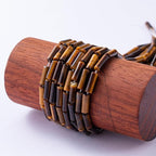 Natural Yellow Tiger Eye Cylinder Tube Beads 4x13mm 38cm/str Loose Semi Gemstone Stone Beads for Making Bracelets Necklace Earrings
