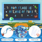 221 Pcs Bulletin Board Letters Round Alphabet Number Punctuation Symbol Combo Letter Cutouts Classroom Decoration for School Classroom Chalkboard Poster Board