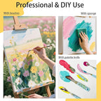 SNOWSUN Acrylic Paints, Large Bulk Heavy Body Acrylic Paint (42.4 oz, 1L) - Non Toxic Gloss Thick Art Paint for Multi-Surface, Ideal for Canvas Wood Ceramic Fabric and Leather, Stone Craft, for Artists & Beginners, Earthy Yellow