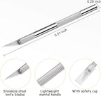 15 Pack Exacto Knife Set, Hobby Knife, Back to School Supplies Craft Knifes Kit for Art, Carving, DIY, Scrapbooking, Art, Cutting, Stencil(Silver)