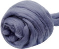 3.53oz Wool Roving Yarn, Fiber Roving Wool Top, Pure Wools, Chunky Yarn, Spinning Wool Roving for Needle Felting Wet Felting DIY Hand Spinning (Dark Purple)