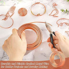 Aluminum Wire, Anezus 9 Gauge Craft Bendable Armature Thick Wire for Wreath, Jewelry Making, Gardening, Sculpting, Cosplay Props (Copper, 3 mm)