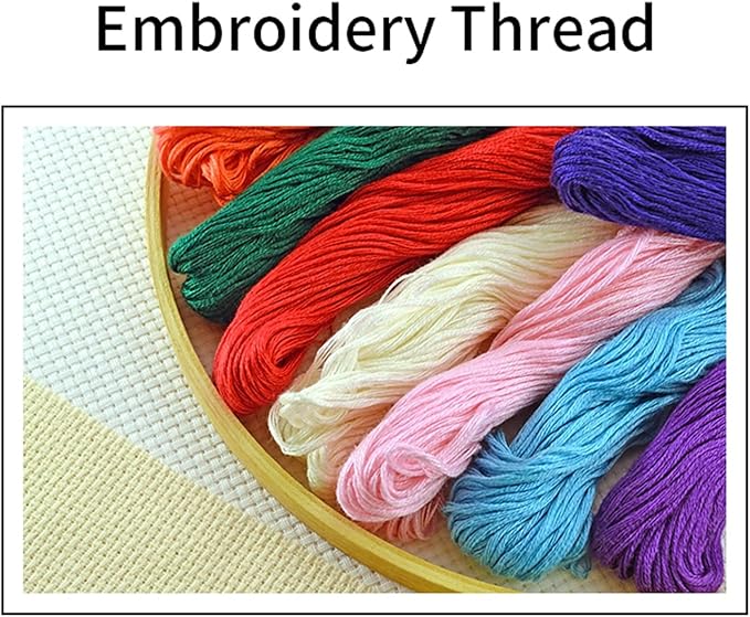 Joyhoor Cross Stitch Kits for Beginners Stamped Cross-Stitch Supplies Needlework preprint Embroidery Kits for Adults DIY Needlepoint Kits Embroidery Patterns 11CT-Night View 18x18 inchs