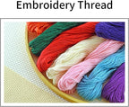 Joyhoor Cross Stitch Kits for Beginners Stamped Cross-Stitch Supplies Needlework preprint Embroidery Kits for Adults DIY Needlepoint Kits Embroidery Patterns 11CT-Rainbow Wolf 16x20 inchs