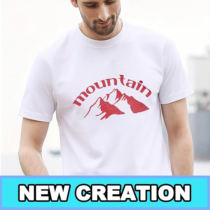 Red Glitter Heat Transfer Vinyl 12Inch*6FT Glitter Iron on Vinyl for T Shirts Easy to Cut and Weed Compatible with All Cutter Machines HTV Iron on Vinyl for Cricut(Red 12Inch*6FT)