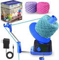 Yarn Winder, Electric Yarn Ball Winder for Crocheting, Efficiently Cake with Strong Tension Adjustable Speed Up to 13 oz, Automatic Spinner Wool for Knitting Enthusiast (Blue)