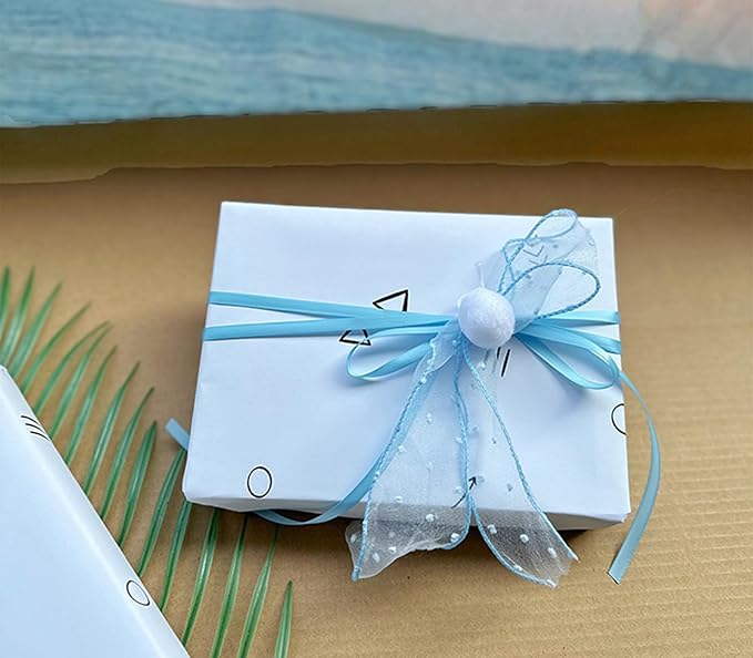 1/4" x 100 Yards Sky Blue Polyester Satin Ribbon Single Faced Bulk Fabric Ribbons for Gift Wrapping, Crafting and DIY Projects, Hair Accessories, Tiny Bows