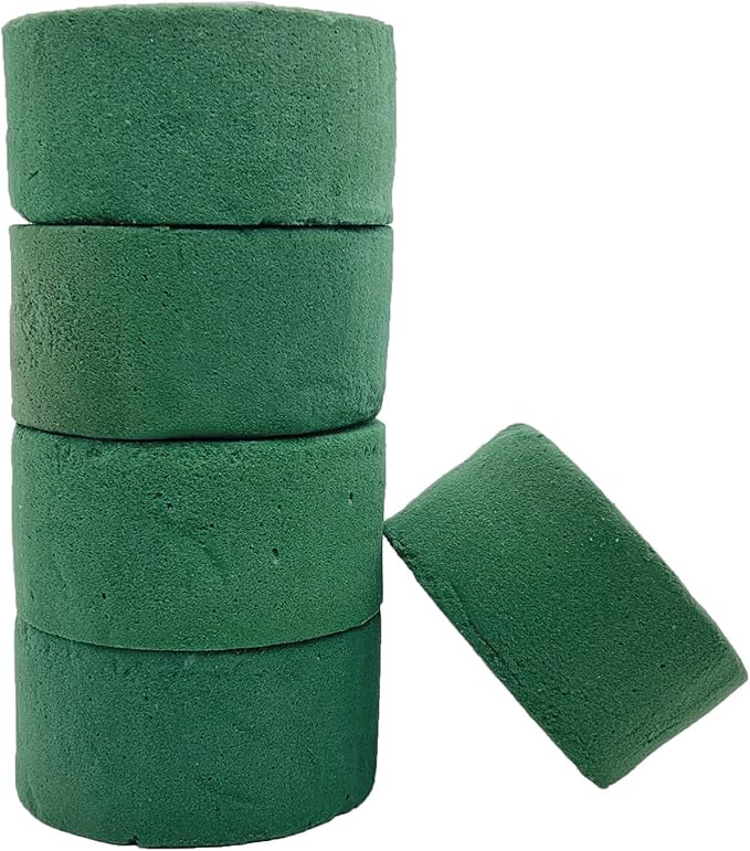 5 Pcs Floral Foam, MYYZMY 3 Inch Dry Wet Floral Foam Bricks Round for Artificial Flowers