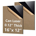 16×12In Black Acrylic Sheet for Laser Cutting 3mm Thick Hard Laser Acrylic Sheet Black Pastic Sheet for Home Decor Sign,DIY Materials for Photo Frame