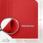 Red EVA Foam Sheets for Crafts, 9 x 12 Inch, 2mm Thickness, 15 Pack – Ideal for DIY Arts and Crafts, Foam Paper for Kids, Cosplay and Costumes