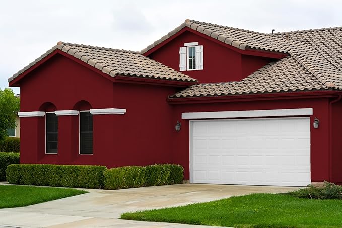 EVOLVE Paint & Primer: Environment-friendly, Low Sheen with One-coat Coverage for Interior & Exterior surfaces (Burgundy, 5-Gallon)
