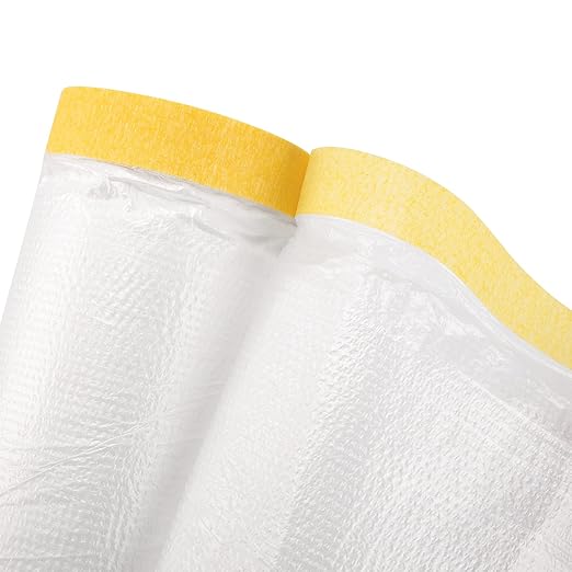 MyLifeUNIT Tape and Drape, 6 Pack Masking Paper for Automotive Painting Covering (66-Feet, 3 Sizes)