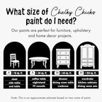 Chalky Chicks All-in-One Chalk Paint for Furniture or Cabinet -4Fl Oz- Matte Finish Powdered Snow (Pure White) for Metal, Wood Furniture Paint - No Sanding All-in-One for Home Decor & Crafts, USA Made
