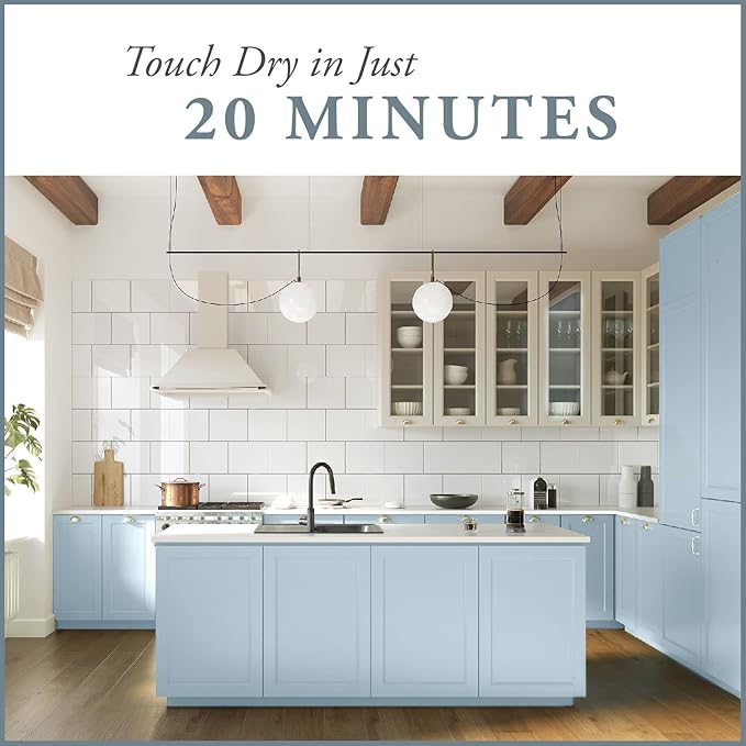 AMY HOWARD AT HOME Chalk-Based One Step Paint for Furniture, Cabinetry, Decor, Finish, and More | No Stripping, Sanding, or Priming | Ultra-Light Base | 32 Ounce | French Blue