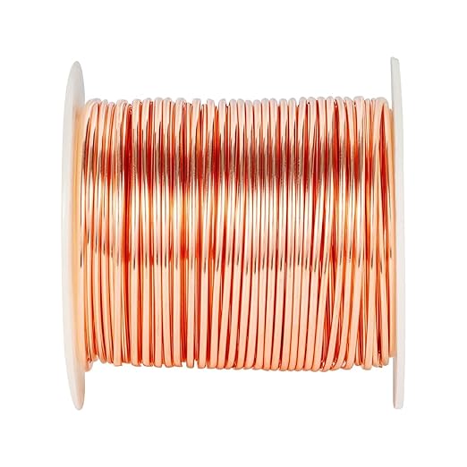 22 Gauge/ 0.6 mm 590 Feet 1 Pound 99.9% Dead Soft Copper Wire for Electroculture Gardening, Jewelry Making, Beading, Science Projects, DIY Artwork