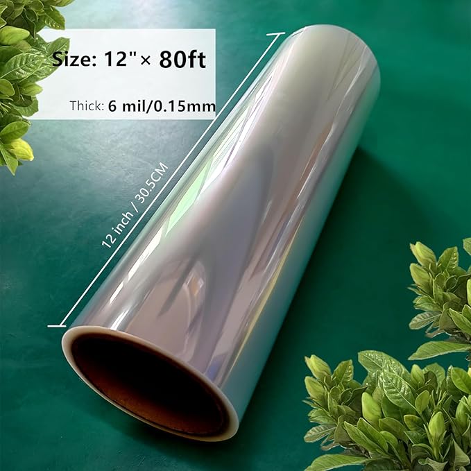 BANLTRE 4 mil 12inchs x 40ft Rolls Transparency Blank Template Material Acetate,Clear Sheet Mylar Stencils for Cutting Paper