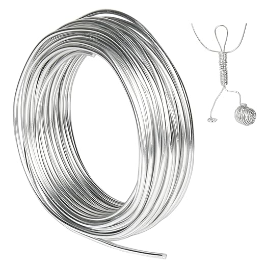 Tenn Well 9 Gauge Aluminum Craft Wire, 50 Feet 3mm Bendable Armature Wire for Sculpting, Jewelry Making, Doll Making, Crafting, Modelling, Bonsai Training