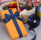 1 Inch Navy Solid Satin Ribbon, 50 Yards Craft Fabric Ribbon for Gift Wrapping Floral Bouquets Wedding Party Decoration