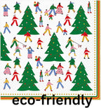 20-ct 13x13 Christmas Paper Decoupage Napkins, 3-Ply Servilletas Tissue Napkin for Dinner and Parties, Disposable Napkins (Christmas Hustle)