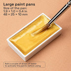 ARTISTRO Professional Metallic Watercolor Paint Set for Adults - 6 Pigment-Rich Gold Colors, XL Pans, ASTM-I Lightfastness, High Tinting Strength Watercolor Set for Professionals made by professionals