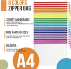 24pcs Mesh Zipper Pouch Bags Puzzle Storage Bags, A4 13x9 Inches Large Reusable Zipper Pouches for Classroom Organizing Board Game Home Organization
