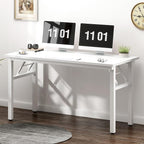 Need 47 inches Computer Desk Office Desk Folding Table with BIFMA Certification Computer Table Workstation, White AC5DW-120